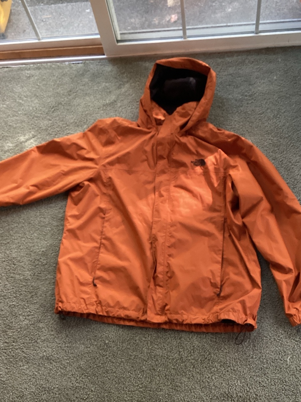 The North Face Men’s Burnt Orange Hooded Rain Jacket